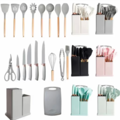 SET DE COCINA DE 19 UTENSILIOS +TABLA